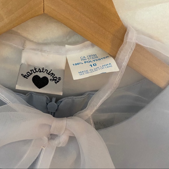 HARTSTRINGS Blue and White Dress Girls Size 10 NWT - Picture 8 of 15